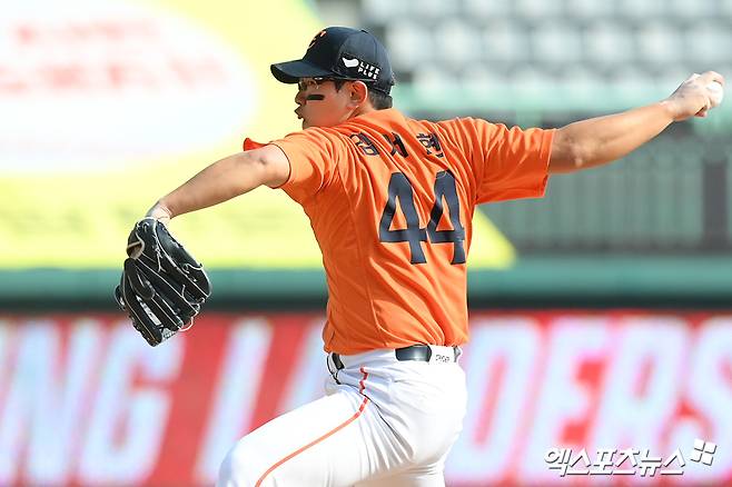 한화 투수 김서현은 20일 서울 송파구 잠실동 롯데호텔 월드에서 열린 2025 신한 SOL Bank KBO 미디어데이 & 팬페스트에 참석했다. 구속 욕심을 버리고 올해 더 좋은 투구를 보이리라 다짐했다. 엑스포츠뉴스 DB