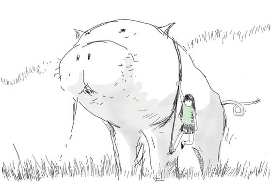 직접 그린 ‘옥자’ 아이디어 스케치. [사진 도서출판 강]