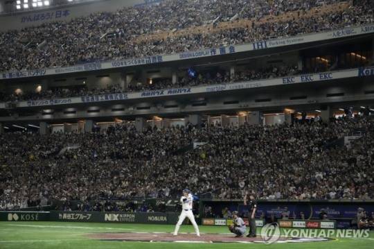 일본 도쿄돔에서 열린 메이저리그 개막전 모습.