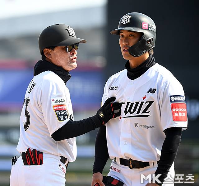 KT 배정대는 22일 한화와 개막전에서 희생플라이로 타점을 올렸다. 사진=천정환 기자