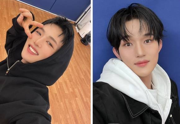 다국적 5인조 보이그룹 유니버스(1Verse)의 혁(사진 왼쪽)과 석. 엑스(X·옛 트위터) 캡처