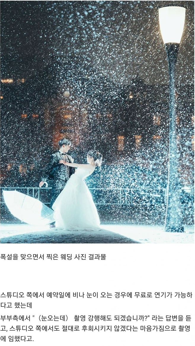 image.png 폭설이 내리는 날 야외 웨딩촬영을 한 부부.JPG 폭설이 내리는 날 야외 웨딩촬영을 한 부부.JPG