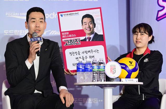 고희진 감독과 염혜선./KOVO