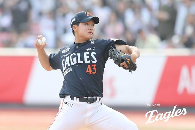 ▲ 정우주 ⓒ한화 이글스