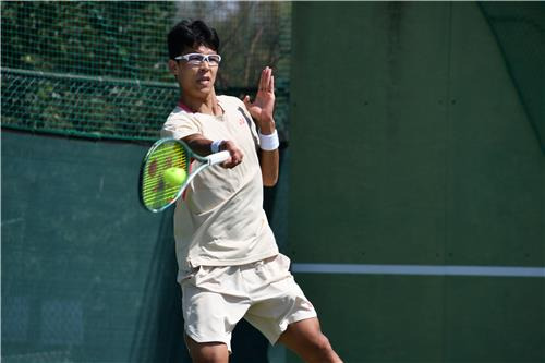 정현의 일본 와세다대 인터내셔널 오픈 경기 모습.  [M15 Nishi-Tokyo Team REC Waseda University International Tennis Open 2025 제공. 재판매 및 DB 금지]