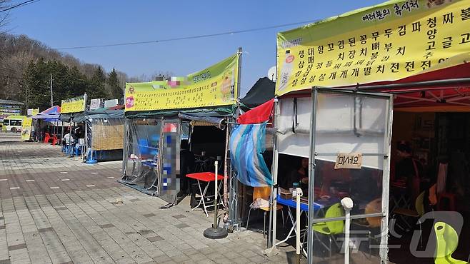 전북자치도 전주시 동물원 포차거리 모습. 2025.3.21/뉴스1 신준수 기자