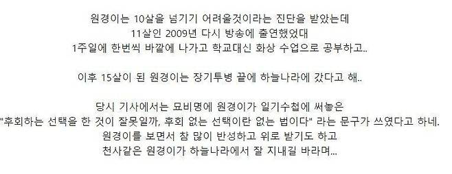 bmw31735439816_1947926325.jpg 인간극장 레전드 편... 원경이 이야기...
