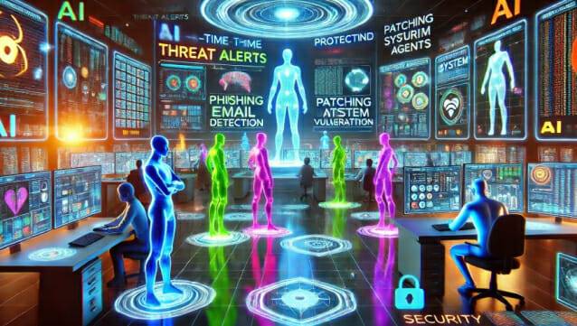 마이크로소프트가 '마이크로소프트 시큐리티 코파일럿'에 에이전트 기능을 추가해 보안용 인공지능(AI) 기술 확장에 나섰다. (사진=챗GPT)