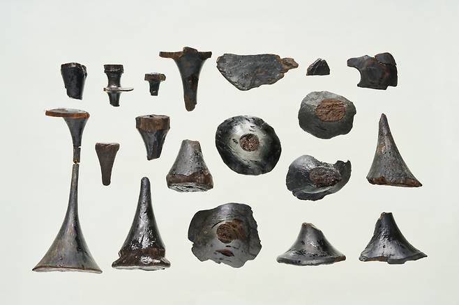 김해 봉황동 유적에서 출토된 옻칠 두형 그릇 일괄. /국립가야문화유산연구소