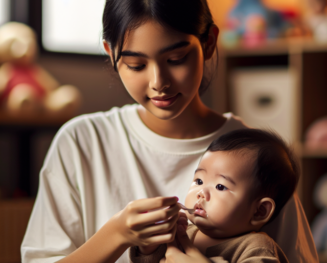외국인 가사도우미가 아이에게 밥을 먹이는 가상의 장면. 그래픽=최나실·달리3