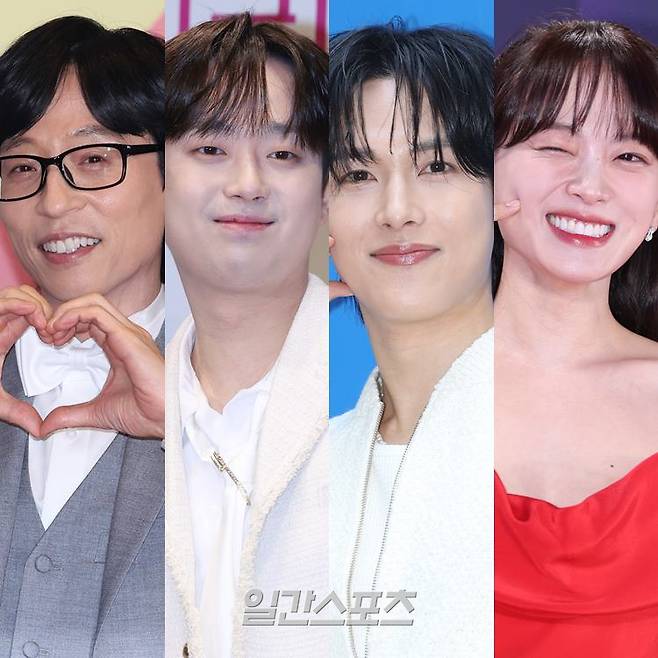 왼쪽부터 유재석, 이찬원, 임시완, 천우희. (사진=IS포토)