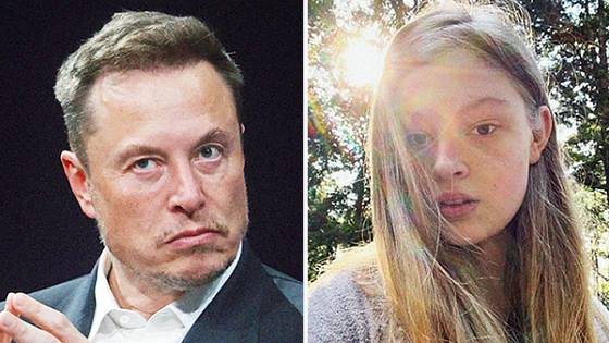 일론 머스크(왼쪽) 테슬라 CEO와 남성에서 여성으로 성전환한 딸 비비안 제나 윌슨. 사진 스레드 캡처