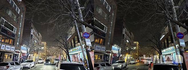 [서울=뉴시스] 샤오미15 울트라(왼쪽)와 아이폰15 프로로 찍은 사진 비교.