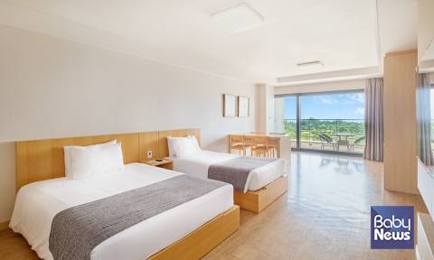 루체빌 객실(트윈룸). ⓒ휘찬