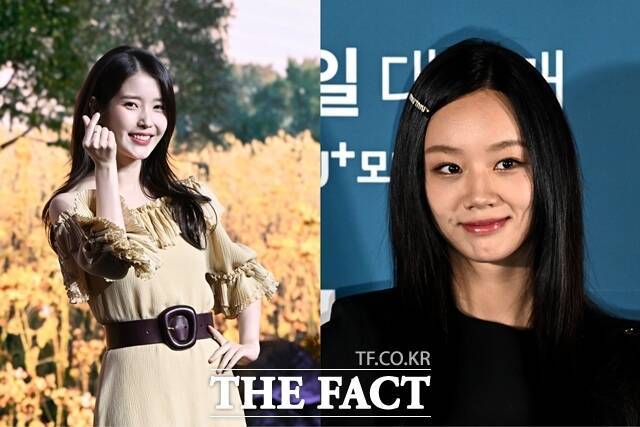 가수 겸 배우 아이유(왼쪽)와 혜리가 산불 피해 지원을 위해 선한 영향력을 펼쳤다. /더팩트 DB