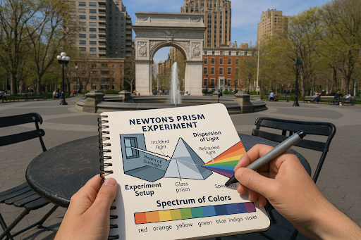 오픈AI의 새로운 이미지 생성 인공지능(AI) 모델 '챗GPT 4o(오) 이미지 제네레이션'(ChatGPT 4o Image Generation)이 물리학자 뉴턴의 '스펙트럼 이론'을 생성한 이미지를 활용해 또 다시 새롭게 생성한 이미지. 오픈AI 제공