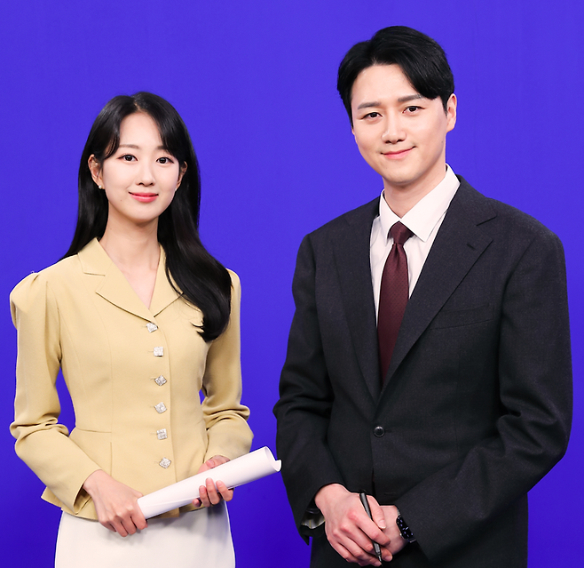 MBN '굿모닝 MBN' 새 앵커 고선영 아나운서(왼쪽), 연장현 기자