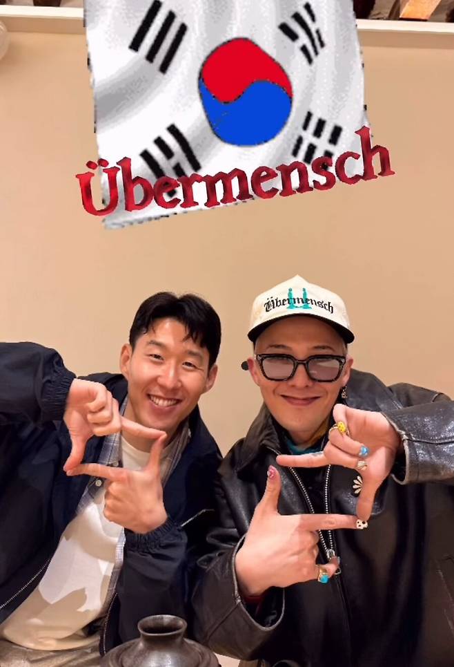 ▲ 손흥민(왼쪽), 지드래곤. 출처| 지드래곤 SNS