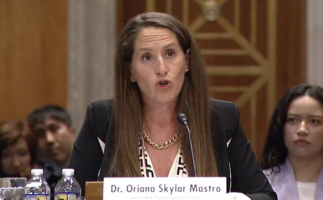 미 상원 외교위 공청회 참석한 미국 전문가 [상원 외교위 중계 화면 캡처. 재판매 및 DB 금지]