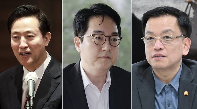 (왼쪽부터)오세훈 서울시장, 심우정 검찰총장, 최상목 부총리 겸 기획재정부 장관