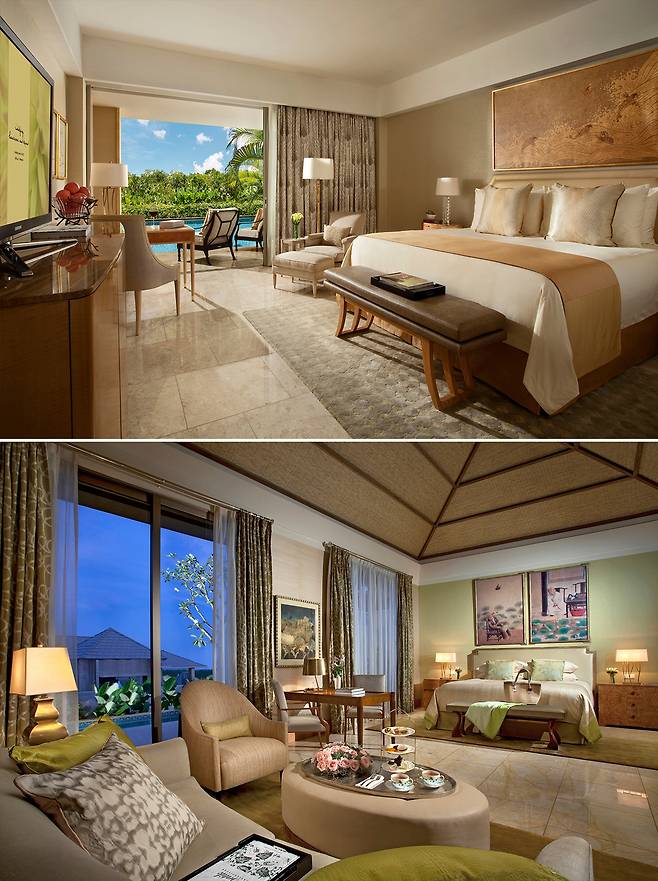 시그니처 라군 엑세스 객실과 가든 풀빌라. 사진제공|팜투어