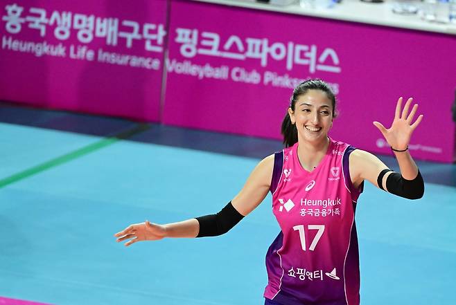 흥국생명의 외국인 선수 투트쿠 [한국배구연맹 제공. 재판매 및 DB 금지]