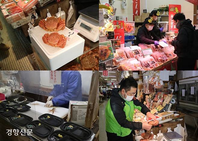 하코다테 기차역 주변 아침 시장 식당은 여행자들에게 싱싱한 해산물을 맛볼 수 있는 ‘찐’ 로컬 맛집이다.