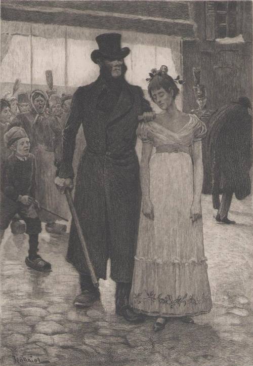 “자 이유가 어찌 됐든 매춘은 나쁜 거라고.” ‘레미제라블’에서 형사 자베르가 매춘한 판틴을 체포하는 모습.