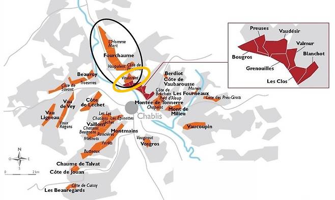 샤블리 우안 볼로랑과 그랑크뤼. BIVB