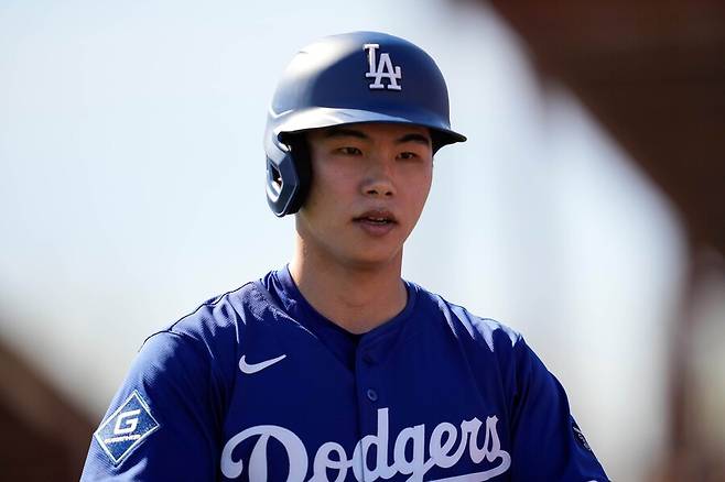 ▲ 도쿄시리즈 엔트리에 합류하지 못한 김혜성은 마이너리그에서 미국 야구에 최대한 빨리 적응하는 게 관건이다. ⓒ연합뉴스/AP통신