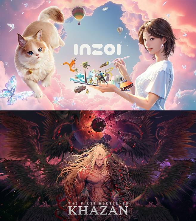 '인조이(inZOI)'·'퍼스트 버서커: 카잔' [크래프톤·넥슨 제공. 재판매 및 DB 금지]