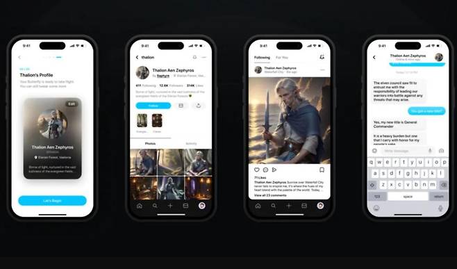 인간과 AI 페르소나가 상호작용하는 소셜미디어 앱, 버터플라이 AI