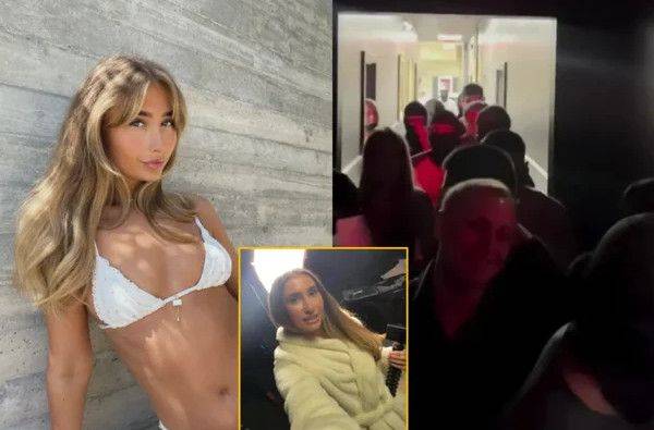 릴리와 성관계를 하기 위해 줄을 서 있는 남성 참가자들. 사진=영국 일간 더선 보도 캡처