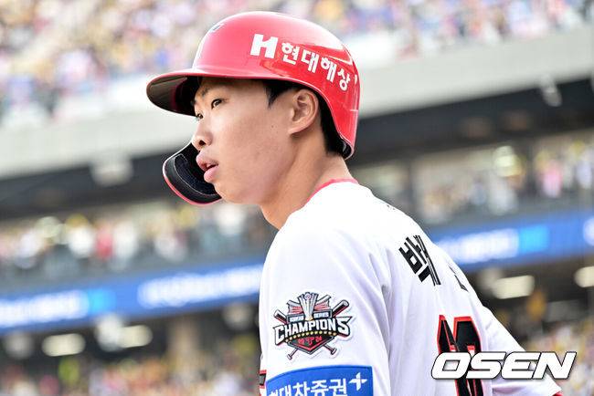 [OSEN=광주, 조은정 기자]&nbsp;KIA 박재현이 대주자로 들어가기 위해 대기하고 있다. 2025.03.22 /cej@osen.co.kr