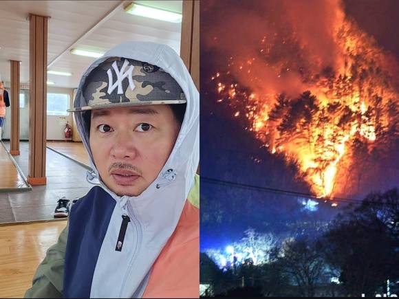 개그맨 윤택이 자신의 소셜 미디어에 "산불로 인해 삶의 터전을 잃고 소중한 생명을 떠나보낸 분들께 깊은 위로의 말씀을 전한다"라고 썼다. /인스타그램 캡처