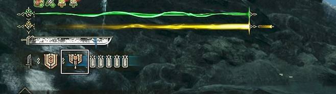 ▲ 보통 첫 도끼 강화는 저스트 가드 이후 속성 회전부 강화 베기로 진행하는 편