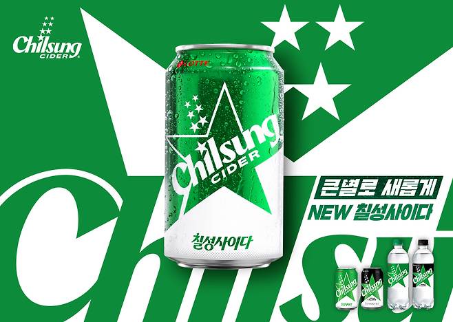 The redesigned package of Chilsung Cider (Lotte Chilsung Beverage)