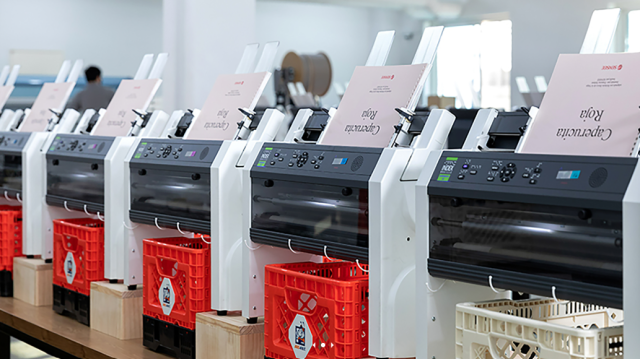 경기 파주에 있는 센시 공장에서 점자와 텍스트가 함께 출력되고 있는 모습 /사진 제공=큐더스벤처스