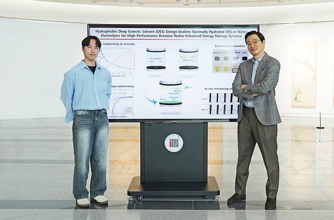 왼쪽부터 엄태평 GIST 신소재공학과 박사과정생, 유승준 교수.