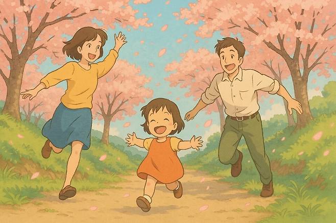 챗GPT로 생성한 스튜디오 지브리 스타일의 이미지. 10초 만에 생성이 완료됐다. ⓒ챗GPT