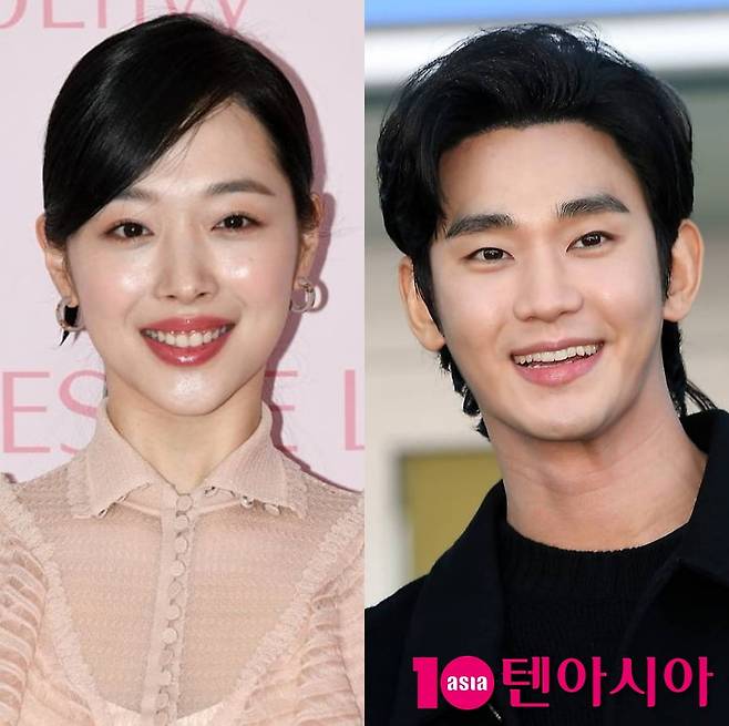 (왼쪽)설리, (오른쪽)김수현 / 사진=텐아시아 DB