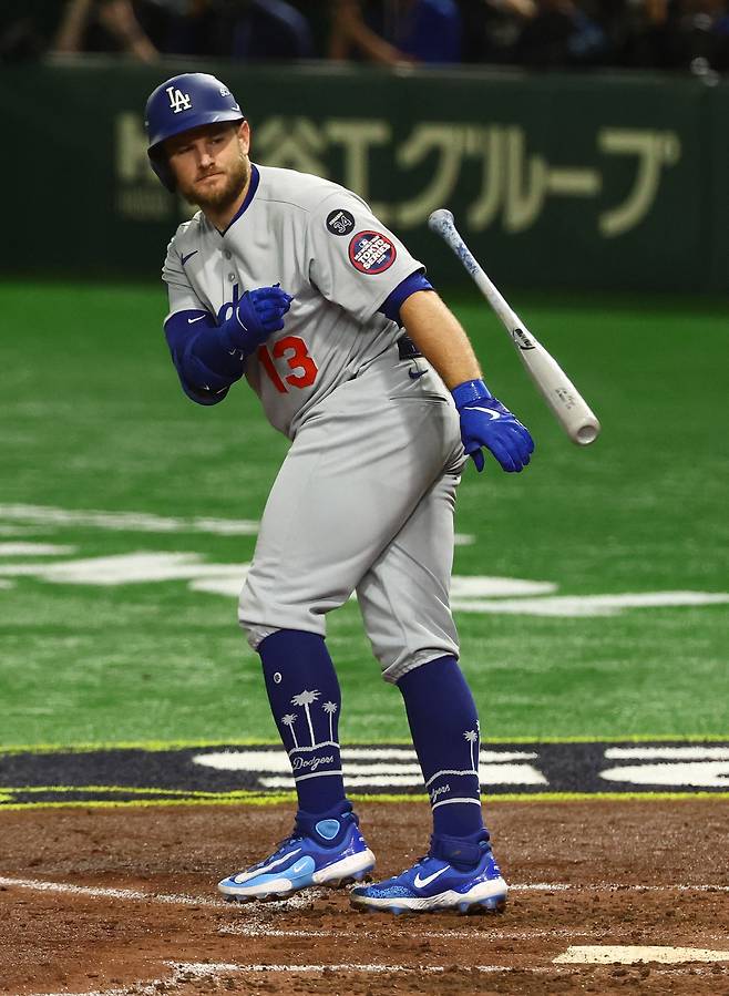 LA 다저스 맥스 먼시가 요즘 유행하는 어뢰 배트를 주문했다고 한다. 로이터연합뉴스
