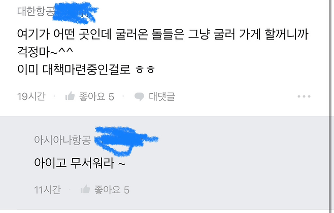 image.png 대한항공 대 아시아나 블라에서 싸움