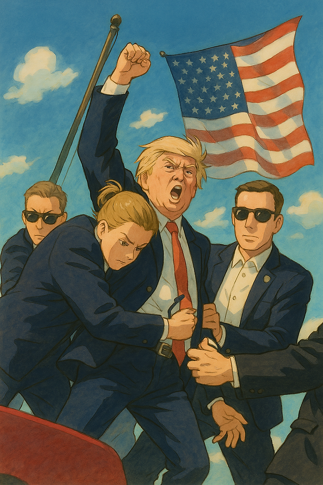 성능좋네.png 미국 역사에 남을 사진을 지브리로 바꿔보았다