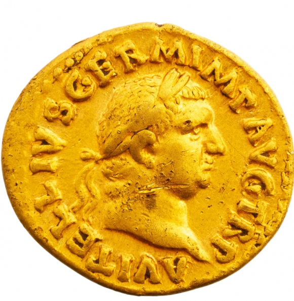 아울루스 비텔리우스 황제 주화. 인스타그램 캡처(@fieldingsauctioneers)