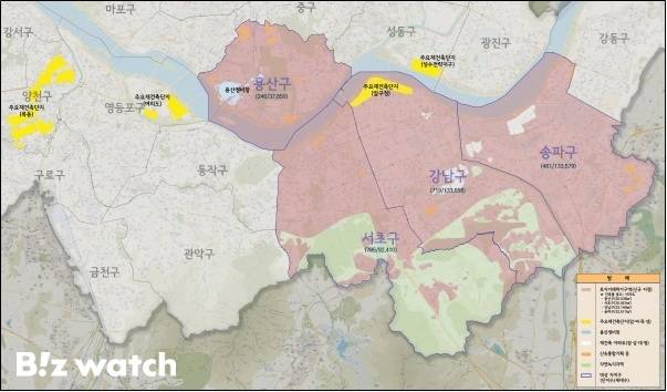 서울 토지거래허가구역 신규지정/자료=서울시 제공