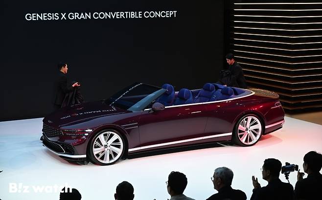 3일 경기 고양시 킨텍스에서 '2025서울모빌리티쇼' 미디어 데이에서 공개된 '엑스 그란 컨버터블'./사진=이명근 기자 qwe123@