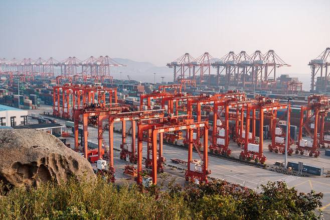 중국 상하이의 한 항구 전경. (사진=게티이미지뱅크)