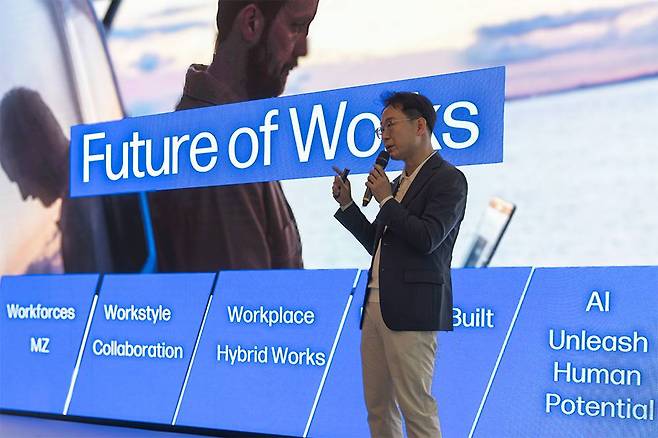 소병홍 HP코리아 전무가 HP의 AI 전략에 대해 발표 중이다 / 출처=IT동아