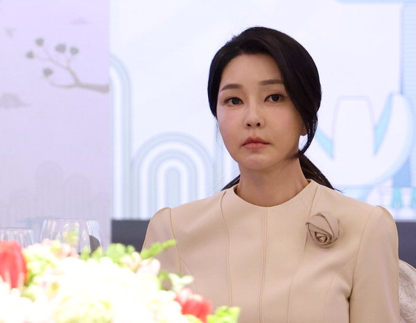 김건희 여사가 2024년 10월9일 오전 싱가포르의 샹그릴라 호텔에 참석해 있다. 대통령실사진기자단